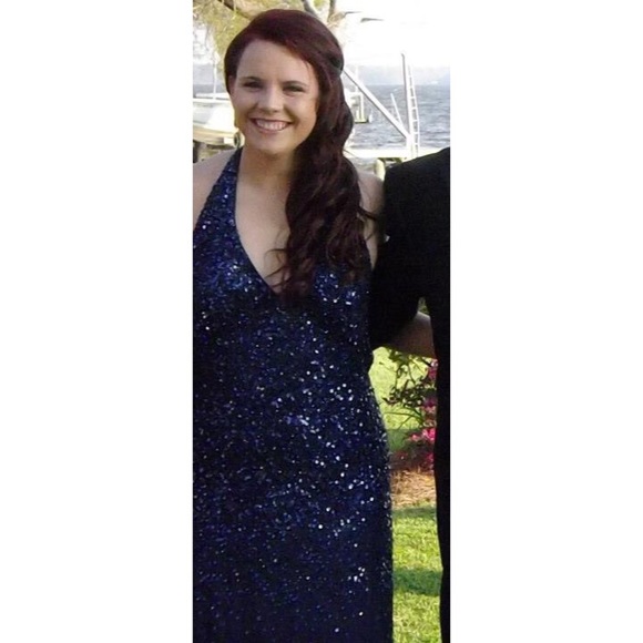 Midnight Blue Prom Dress - Picture 2 of 5